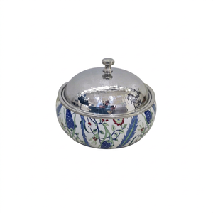 หม้อเซิร์ฟเวอร์สำหรับบ้านร้านอาหารหม้อร้อนพิมพ์ลายเคลือบแบบคลาสสิก - Product Image 1