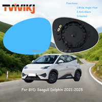 1 Paire de Rétroviseurs Latéraux Chauffants avec Lentille en Verre Bleu pour BYD Seagull Dolphin 2021-2025, Vue Grand Angle, Anti-Éblouissement