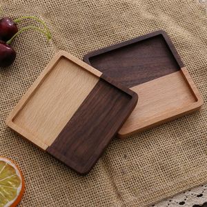 Beech Walnut Wooden <b>Coasters</b> Round Square Natural Wood <b>Coaster</b> <b>for</b> Bar Tea Coffee <b>Drinks</b> Custom Logo - Product Image 2