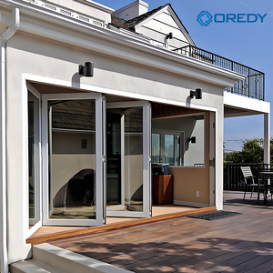 Puerta Plegable Automática de Aleación de Aluminio Moderna OREDY con Acabado Exterior Impermeable y Apertura Lateral <span class=keywords><strong>para</strong></span> Hoteles y Villas - Product Image 2