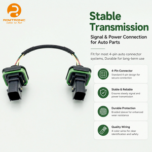 Adaptateur de prise automobile étanche IP67 à double joint vert, faisceau de câblage, cuivre OFC, gaine tressée en PVC, câblage pour véhicules électriques (VE) - Product Image 6