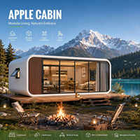 Villa modulaire 20/40 pieds, Cabine mobile Apple, Maison préfabriquée, Bureau, Hôtel, Cabine mobile, Conteneur, Cabine Apple de luxe