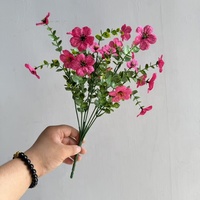Grosir buket pengantin buatan Minii rumput sutra Semak bunga Violet untuk dekorasi pernikahan