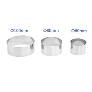 Mix stile rotondo in acciaio inox Mousse anello biscottino torta break set di cottura strumento di pasticceria stampi per torte - Product Image 2