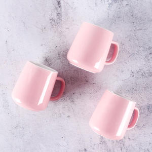 Minimalist Nordic Ceramic <b>Mug</b> Pink Solid Color Coffee Cup For Drinks Gift Present Single Piece - Product Image 1