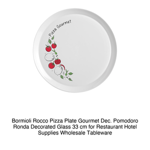 Assiette à pizza gourmet décorée de tomates 33 cm Ronda Bormioli Rocco en verre décoré - Product Image 2