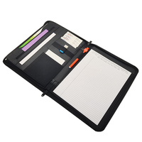 Porte-documents en cuir PU A4 personnalisé Modermqiu, porte-documents de présentation d'entreprise avec poignée magnétique