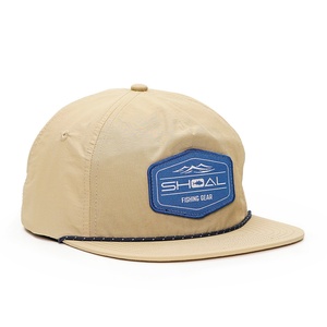 หมวกแก๊ปแบบไม่มีโครง 5 แผง ปักโลโก้แบบสั่งทำ พร้อมเชือก ไนลอนสีครีม - Product Image 3