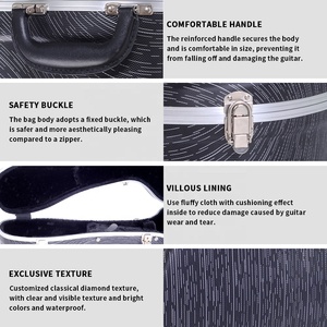 Fabricants de sacs de musique, usine OEM, taille personnalisée, <span class=keywords><strong>housse</strong></span> <span class=keywords><strong>classique</strong></span> en ABS, étui <span class=keywords><strong>rigide</strong></span> pour <span class=keywords><strong>guitare</strong></span>, étui de transport en EVA, sacs et étuis pour instruments - Product Image 5