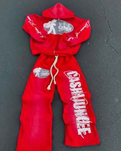 Các Nhà Sản Xuất Cho Hải Quan Quần Áo Thêu Dây Kéo Tracksuit Cổ Điển Axit Rửa Flare Mồ Hôi Và Hoodies Mồ Hôi Phù Hợp Với Người Đàn Ông - Product Image 2