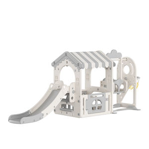 Feelkids Dream carpa casa de juegos parque infantil juguete de plástico bebé blanco columpio y tobogán para niños de interior - Product Image 6