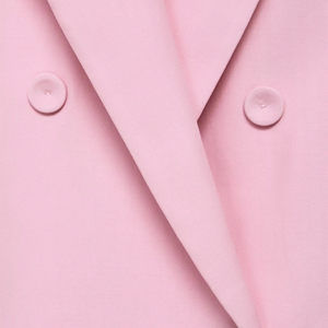 Blazer chic rose pâle à double boutonnage, col à revers, coupe ample et décontractée, tailleur pour femmes - Product Image 5