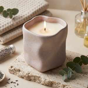 OEM&ODM Bougie d'aromathérapie artisanale irrégulière en cire, design minimaliste et élégant, pour la maison, la villa, l'hôtel et les décorations de photographie - Product Image 4