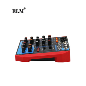 ELM AG-4 4-Kanal <span class=keywords><strong>Mini</strong></span>-Mischpult mit Integrierten Effekten Bluetooth USB/MP3-Aufnahme für <span class=keywords><strong>DJ</strong></span>-Live-Shows & Karaoke - Schwarz Metall - Product Image 2