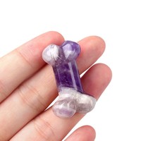 Prix d'usine – Mini-ornement sculpté en agate de cristal naturel de 34 mm, quartz rose, os poli – Matériel de bijouterie DIY