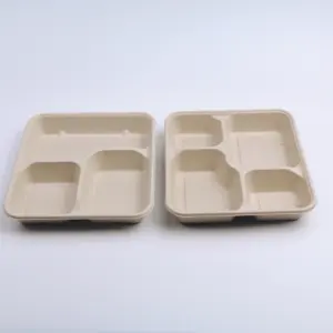 2024 Hete Verkoop Eco-Vriendelijke Wegwerp Bagasse Servies Sets Biologisch Afbreekbare Verpakkingen Voor Voedsel