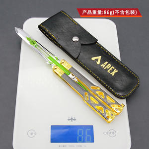 Épée à lame d'adrénaline d'Octane Apex Legends, 21 cm, couteau papillon rempli de liquide, étui en cuir, métal, Speed Demon - Product Image 3