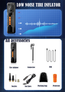 Lốp Inflator xách tay máy nén khí không dây mini bơm với kỹ thuật số giá trị kép hiển thị lốp inflator - Product Image 6