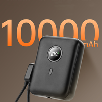 Power Bank Mini 10000mAh dengan Kabel Tipe-C, Layar LED Digital, Logo Custom, Kabel Terintegrasi, 22.5W, Tahun 2026
