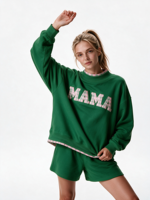Ensemble complet : Sweat-shirt à col montant pour femme 2026, coupe oversize courte, pour adolescentes, ample, à manches longues, mode hiver