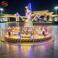 Manège Rotatif Moto pour Enfants, Attraction Commerciale en FRP de 7,5 m de Diamètre pour Centres Commerciaux Intérieurs