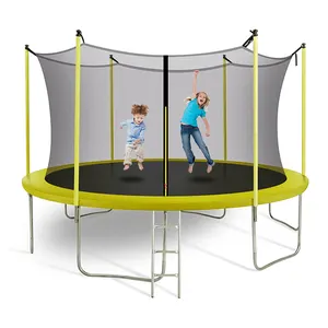 Harga terjangkau 6ft-16ft pegas rebounder luar ruangan dewasa trampolin manufaktur mengambang bulat trampolin penutup Cama elastika
