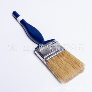 แปรงทาสี ขนหมูผสมใยเคมี ขนเรียว ด้ามพลาสติก สีน้ำเงินเข้ม ขนาด 12-20 มม. ผลิตที่เจิ้นเจียง แปรงสำหรับงานช่าง - Product Image 4