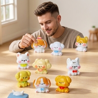 Figurines de chiens Kawaii en résine, races Shiba, Bichon, Cocker Spaniel, pour les amoureux des animaux, jouet pour pâte à modeler et slime, capsule distributrice, machine à griffes