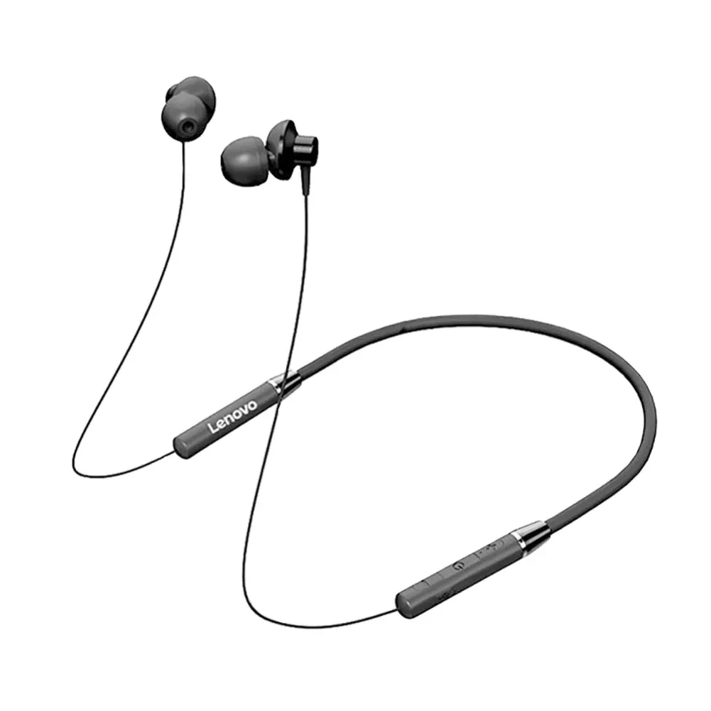 Diskon Besar-besaran 2022 Earphone Kualitas Tinggi untuk Lenovo HE05 BT 5.0 Headphone Neckband Magnetik Nirkabel Stereo Olahraga dengan Mikrofon untuk Pelajar