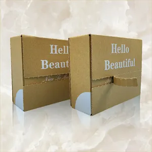 2024 Hot Corrugated Kraft Box Biodegradable Mail and Postal Box Stickers Tira corrugada autoadhesiva con impresión personalizada