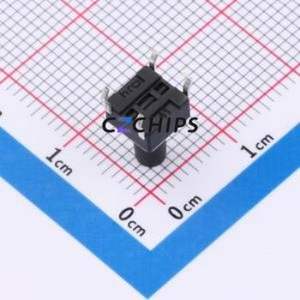 K2-1102DP-L4SW-04 Tactile Switch Through hole-4P,6x6mm Switch Single Pole Single Throw Round Button 2.5N Through Hole - Product Image 2