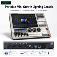 Consola de Iluminación DMX Móvil Mini Quartz con Pantalla Táctil de 10 Pulgadas, 4 Salidas DMX, Controlador de Luces Art-Net I5/i7
