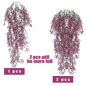 <span class=keywords><strong>Plantas</strong></span> <span class=keywords><strong>Artificiales</strong></span> Colgantes de Plástico al por Mayor con Hojas Verdes para Decoración, Flores <span class=keywords><strong>Artificiales</strong></span> para Decoración del Hogar, Flores de Enredadera - Product Image 5