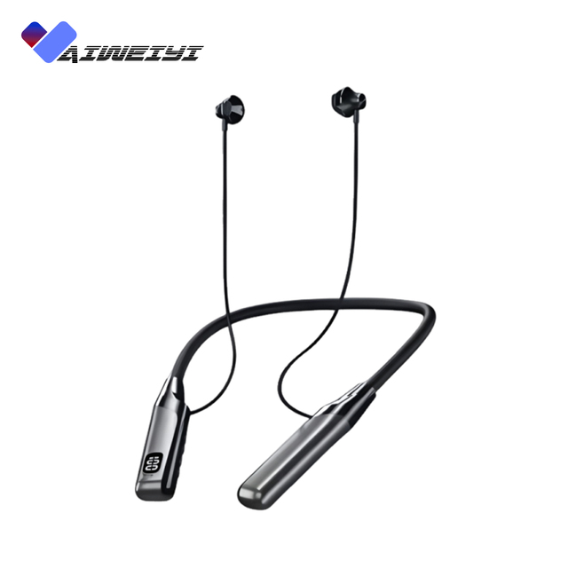 G66 Magnetic Neckband  Earphones LED Digital Display 100H HiFi Stereo ENC Mic IPX5 for Sport Running Gym