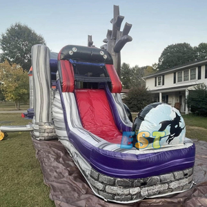 Inflables Casa de rebote de Halloween tobogán de agua científico loco trampolín árbol personalizado inflable castillo hinchable tobogán Combo - Product Image 3
