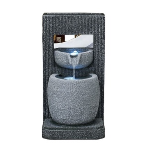 Fontaine d'eau moderne et simple en résine, artisanat personnalisé, couleur au choix, étanche, faite à la main, pour la maison, le balcon et l'aménagement paysager - Product Image 1
