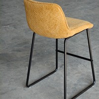 Tabouret de bar moderne et confortable avec cadre métallique rembourré, taille compacte 49x50cm, plusieurs couleurs au choix, vente en gros, MOQ 50