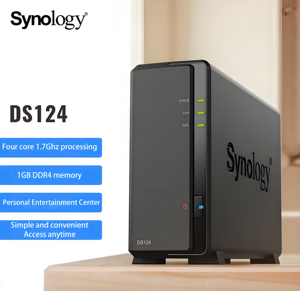 Synology <span class=keywords><strong>DiskStation</strong></span> DS124 <span class=keywords><strong>DiskStation</strong></span> 2U Rack Solution de Stockage Réseau 2U Cloud Privé Serveur NAS - Product Image 3