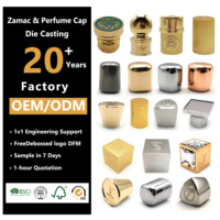 Tapas de Perfume Zamac 3D de Alta Gama OEM/ODM - Diseño en Relieve Personalizado para la Visibilidad de la Marca