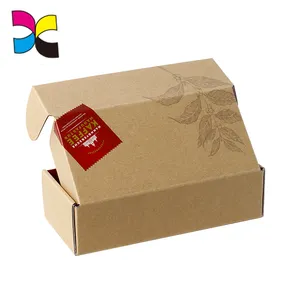 Caixas embalagem caixa presente ondulada logotipo personalizado transporte caixa corrugada com bolso