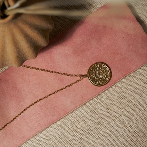 <strong>Best</strong> Selling Gold Vermeil 925 Sterling Silver Theia <strong>Medallion</strong> Coin <strong>Necklace</strong> Gold - Product Image 5