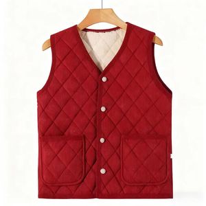 Autumn Winter New Worsted <strong>Knitted</strong> Waterproof 3D Embroidery Button V-Neck Casual <strong>Waistcoat</strong> Middle-Aged Elderly <strong>Women</strong> Fragrant - Product Image 5