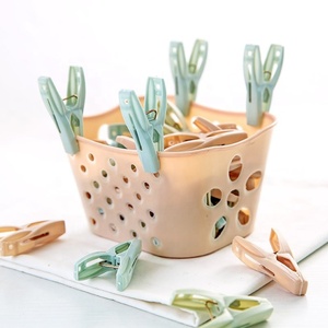 30pcs Plastic Clothes Pegs Laundry Clothespin Clothes Pins Storage Organizer Quilt Towel <strong>Clips</strong> Spring With Basket Cabides <strong>Hanger</strong> - Product Image 2