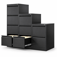 Armoire de rangement de bureau en acier avec 4 tiroirs, armoire à dossiers métallique, armoire à documents métallique avec serrure