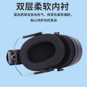 Protège-oreilles X5B 35 SNR à réduction de bruit pour usine, aéroport, construction, étude, sommeil – Modèles noir, rouge, bleu - Product Image 4