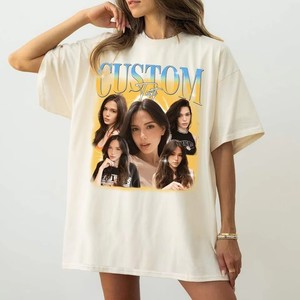 T-shirt surdimensionné 240 g/m² 100 % coton, impression photo DTG personnalisée, nom et image sur mesure, tee-shirt graphique, OEM ODM, vêtements en gros pour équipes et clubs - Product Image 1