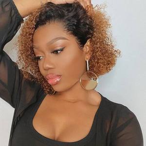 12A Jerry Curly 1B/30 Perruques brésiliennes dentelle avant 200% densité longue longueur 100% <span class=keywords><strong>cheveux</strong></span> Remy 1B/30 brun 1B/27 perruques noires - Product Image 3