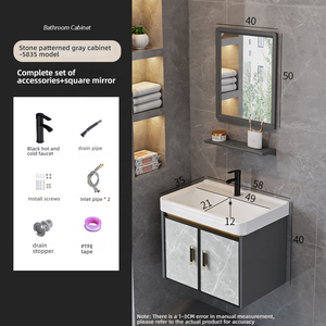 Venta al por mayor de gabinetes de pared decorativos para baño con espejo de tocador - Product Image 5
