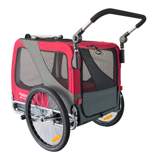 Remorque à vélo pour animaux <span class=keywords><strong>de</strong></span> compagnie, vente en gros d'usine, tailles M, L, XL, remorque à vélo pour chien, libération rapide et pliable facile, poussette 2 en 1 - Product Image 4