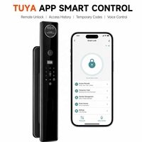 Cerradura Inteligente 8 en 1 con Reconocimiento Facial, Vena de la Palma, Cámara de Video, WiFi Tuya, Sin Llave, Aleación de Aluminio, Cerrojo para Hotel o Resort